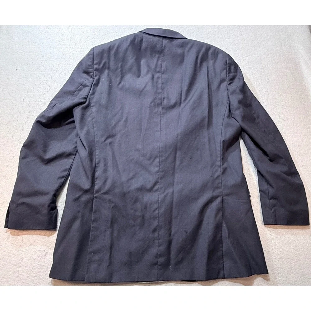 Hart Schaffner Marx Blazer 44L Navy Blue Tailored /‎ Made in USA Sport Coat